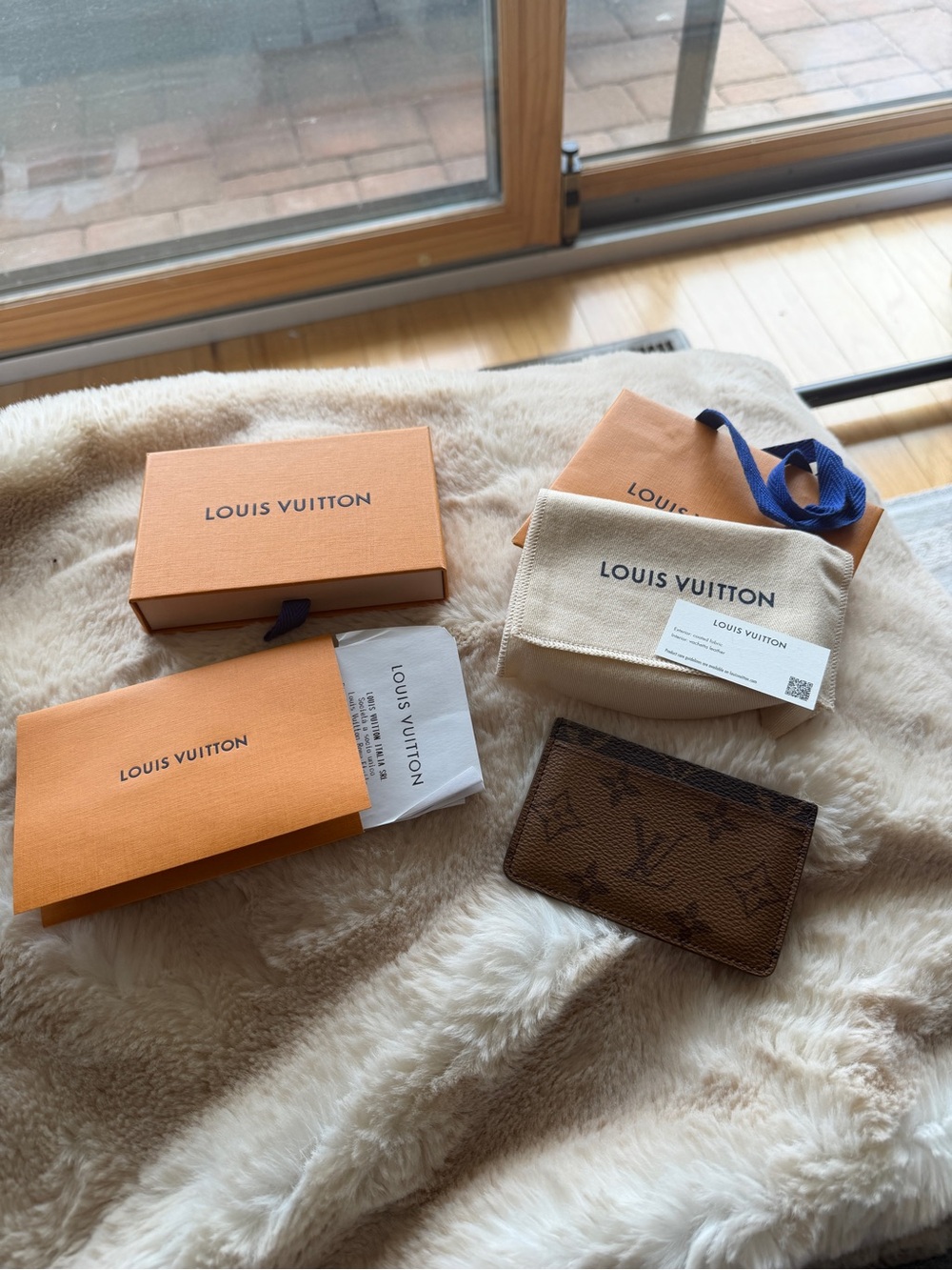 Louis Vuitton Monogram Slim Card Case in Brown and Tan